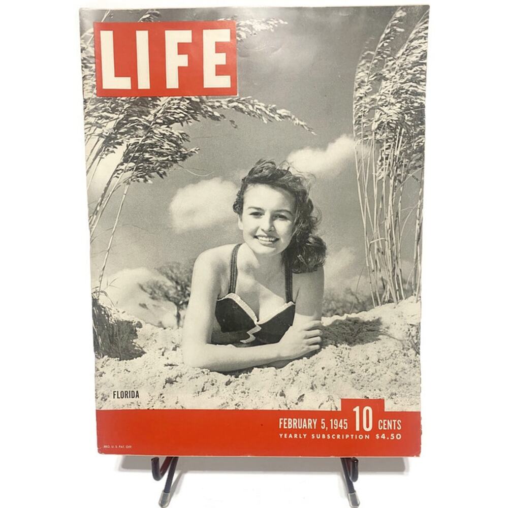 LIFE Magazine February 5 1945 WWII Era Florida Cover Amelia Crossland Vintage